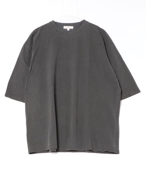 Revo.(レボ)の「Revo. 16/-OE天竺 ピグメント加工 半袖Teeシャツ(Tシャツ/カットソー・メンズ・グリーン/グレイッシュベージュ/レッド/ブラック・2/1)」の13枚目の写真