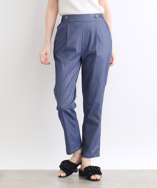 grove（グローブ）の「◆＜接触冷感・多サイズ＞サマーハイパーストレッチテーパードパンツ（その他パンツ・レディース・ブラック/ブラック系1/カーキ/ベージュ/ネイビー・03/02/00/01/04/05）」の5枚目の写真