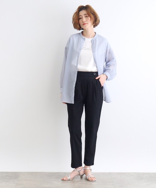 grove（グローブ）の「◆＜接触冷感・多サイズ＞サマーハイパーストレッチテーパードパンツ（その他パンツ・レディース・ブラック/ブラック系1/カーキ/ベージュ/ネイビー・03/02/00/01/04/05）」の21枚目の写真