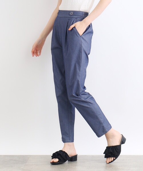 grove（グローブ）の「◆＜接触冷感・多サイズ＞サマーハイパーストレッチテーパードパンツ（その他パンツ・レディース・ブラック/ブラック系1/カーキ/ベージュ/ネイビー・03/02/00/01/04/05）」の7枚目の写真