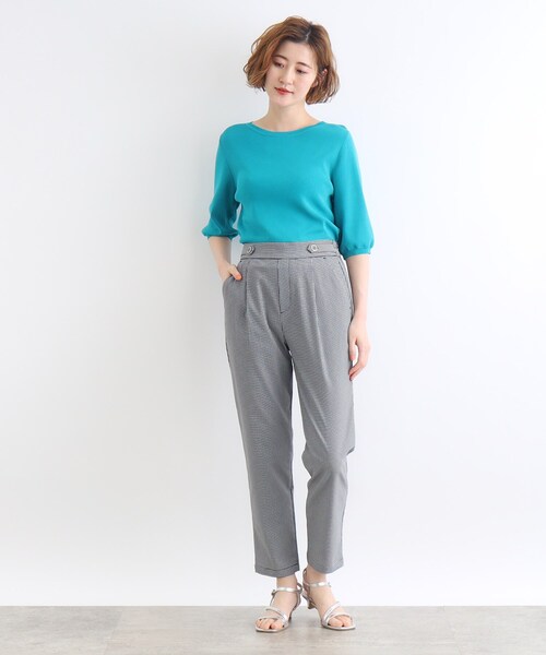 grove（グローブ）の「◆＜接触冷感・多サイズ＞サマーハイパーストレッチテーパードパンツ（その他パンツ・レディース・ブラック/ブラック系1/カーキ/ベージュ/ネイビー・03/02/00/01/04/05）」の12枚目の写真