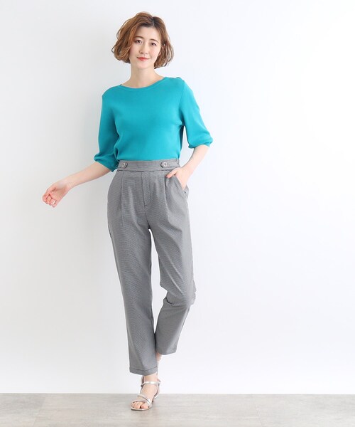 grove（グローブ）の「◆＜接触冷感・多サイズ＞サマーハイパーストレッチテーパードパンツ（その他パンツ・レディース・ブラック/ブラック系1/カーキ/ベージュ/ネイビー・03/02/00/01/04/05）」の13枚目の写真