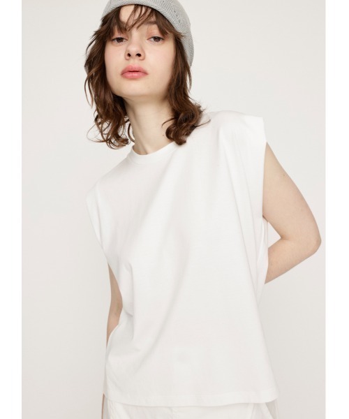 SLY(スライ)の「BASIC CREW NECK T/T ベーシック クルーネック タンクトップ(Tシャツ/カットソー・レディース・ホワイト/ライトブルー/ブラック/ダークグレー・FREE)」の1枚目の写真
