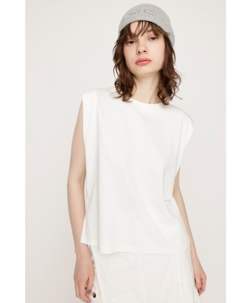 SLY(スライ)の「BASIC CREW NECK T/T ベーシック クルーネック タンクトップ(Tシャツ/カットソー・レディース・ホワイト/ライトブルー/ブラック/ダークグレー・FREE)」の20枚目の写真
