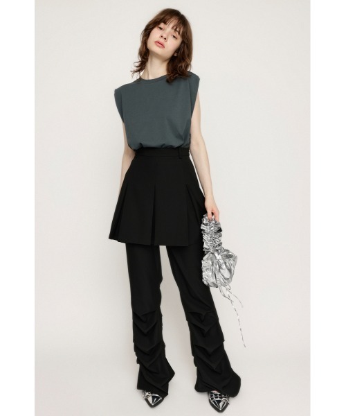 SLY(スライ)の「BASIC CREW NECK T/T ベーシック クルーネック タンクトップ(Tシャツ/カットソー・レディース・ホワイト/ライトブルー/ブラック/ダークグレー・FREE)」の6枚目の写真