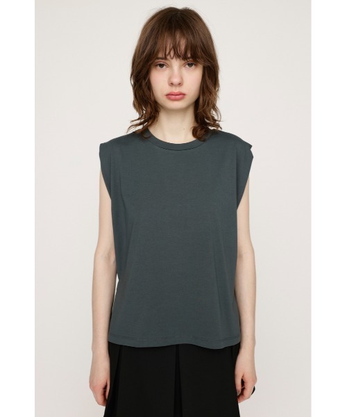 SLY(スライ)の「BASIC CREW NECK T/T ベーシック クルーネック タンクトップ(Tシャツ/カットソー・レディース・ホワイト/ライトブルー/ブラック/ダークグレー・FREE)」の8枚目の写真