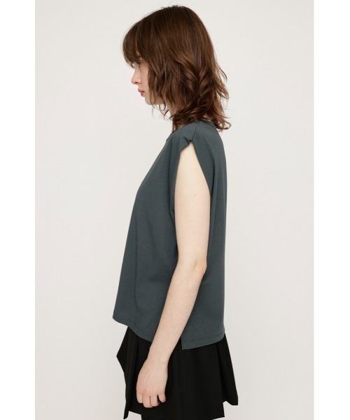 SLY(スライ)の「BASIC CREW NECK T/T ベーシック クルーネック タンクトップ(Tシャツ/カットソー・レディース・ホワイト/ライトブルー/ブラック/ダークグレー・FREE)」の9枚目の写真