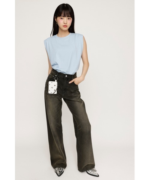 SLY(スライ)の「BASIC CREW NECK T/T ベーシック クルーネック タンクトップ(Tシャツ/カットソー・レディース・ホワイト/ライトブルー/ブラック/ダークグレー・FREE)」の15枚目の写真