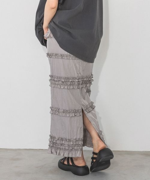 PAGEBOY(ページボーイ)の「フリルナロースカート(スカート・レディース・グレー/ブルー/ブラック・FREE)」の10枚目の写真