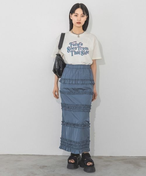 PAGEBOY(ページボーイ)の「フリルナロースカート(スカート・レディース・グレー/ブルー/ブラック・FREE)」の11枚目の写真