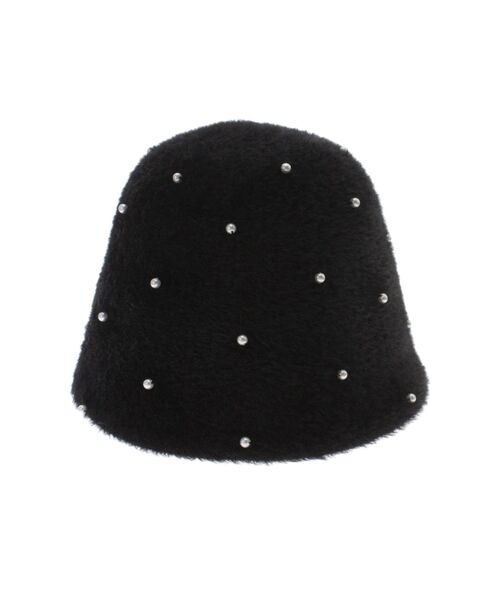 EATME(イートミー)の「パール付シャギーバケットハット(ハット・レディース・ホワイト/ブラック・FREE)」の8枚目の写真