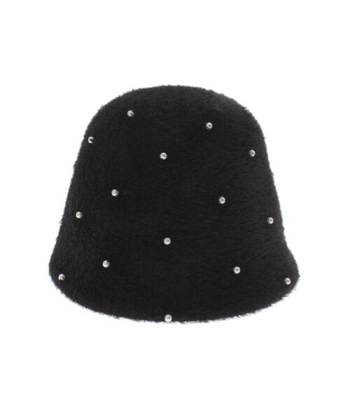 EATME(イートミー)の「パール付シャギーバケットハット(ハット・レディース・ホワイト/ブラック・FREE)」の7枚目の写真