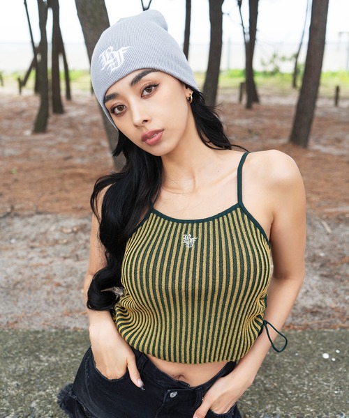 BACK TO THE FIELD(バック トゥー ザ フィールド)の「【BTTF】ワンポイントロゴシャーリングニットキャミソール(キャミソール・レディース・ブラック/イエロー/ブラウン・FREE)」の3枚目の写真