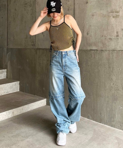 BACK TO THE FIELD(バック トゥー ザ フィールド)の「【BTTF】ワンポイントロゴシャーリングニットキャミソール(キャミソール・レディース・ブラック/イエロー/ブラウン・FREE)」の10枚目の写真