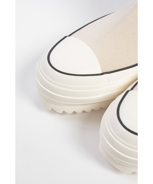 gomme（ゴム）の「ハイカットソックニットスニーカー（スニーカー・レディース・キナリ/ブラック・LARGE/MEDIUM/SMALL）」の10枚目の写真