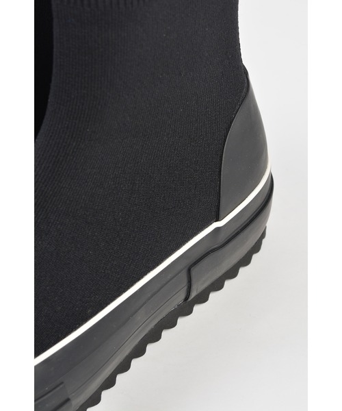 gomme（ゴム）の「ハイカットソックニットスニーカー（スニーカー・レディース・キナリ/ブラック・LARGE/MEDIUM/SMALL）」の15枚目の写真