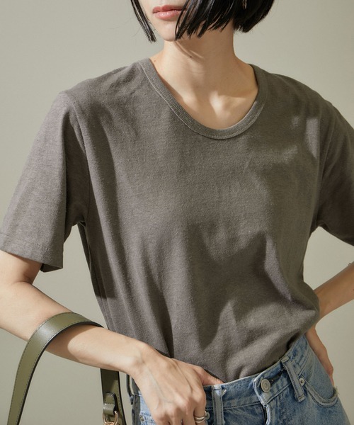 【セール】ヘンプコットンクルーネックTシャツ(Tシャツ/カットソー)|SALON adam et rope\'(サロン アダム エ ロペ)
