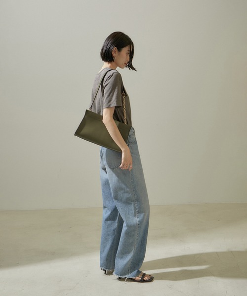 SALON adam et rope'(サロン アダム エ ロペ)の「ヘンプコットンクルーネックTシャツ(Tシャツ/カットソー・レディース・オフホワイト/グレー/チャコールグレー・FREE)」の18枚目の写真