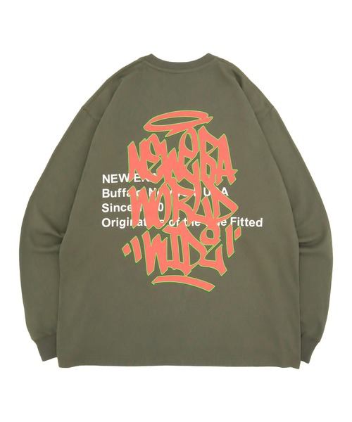 【グラフィティ】New Era ニューエラ オーバーサイズカットソー ニューエラ 長袖Tシャツ オーバーサイズ グラフィティー（T