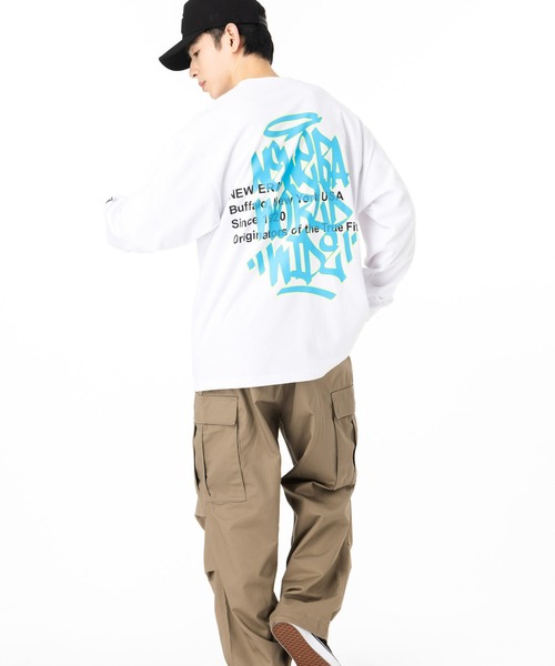 【グラフィティ】New Era ニューエラ オーバーサイズカットソー ニューエラ 長袖Tシャツ オーバーサイズ グラフィティー（T