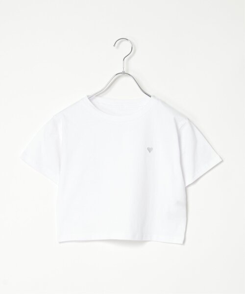 VENCEEXCHANGE(ヴァンスエクスチェンジ)の「ショート丈ハート箔プリントTシャツ(Tシャツ/カットソー・レディース・ゴールド/ホワイト/シルバー/ブラック・FREE)」の21枚目の写真
