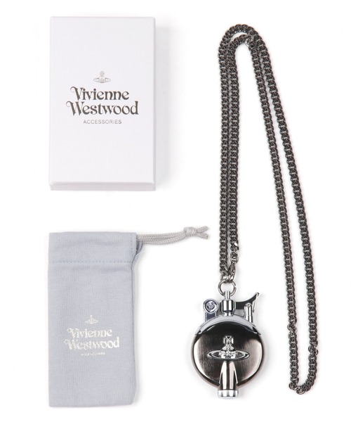 Vivienne Westwood ACCESSORIES（ヴィヴィアンウエストウッドアクセサリー）の「メタルORB チェーン付オイルライター【859940 5147ERR】（アッシュトレイ/ライター・メンズ・ブラック・FREE）」の5枚目の写真
