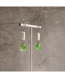 【joesstyle】*Glass Pierce*ハンドアート×ビンテージパーツのフックピアス(MA)