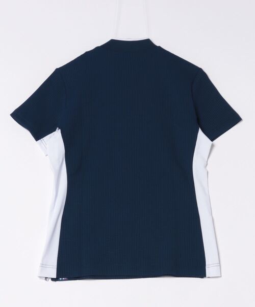 FILA GOLF(フィラゴルフ )の「【FILA GOLF/フィラゴルフ】レディース半袖モックネックシャツ ゴルフ(シャツ/ブラウス・レディース・ネイビー/ライム/ホワイト・MEDIUM/LARGE/X-LARGE)」の4枚目の写真
