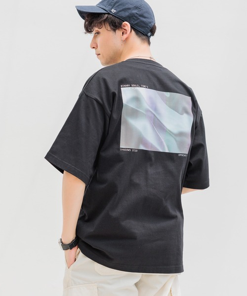 RAGEBLUE（レイジブルー）の「バックフォトプリント/天竺コットン/ビッグシルエットTシャツ2（Tシャツ/カットソー・メンズ・ホワイト/グレー/ブルー/ブラック・LARGE/MEDIUM/SMALL）」の22枚目の写真