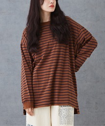 CUBE SUGAR（キューブシュガー）の「21/-ボーダービッグロンT（Tシャツ/カットソー）」