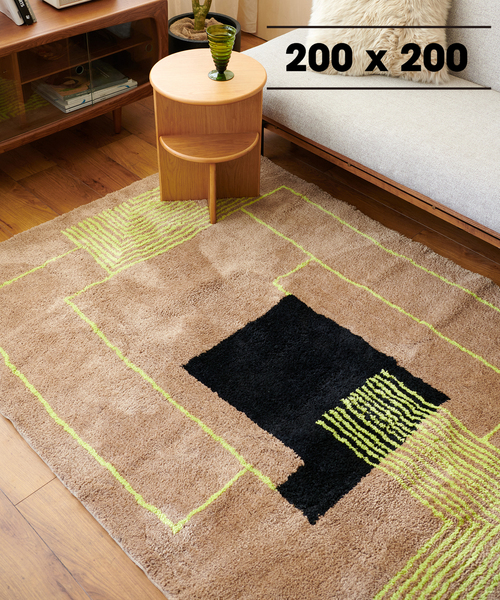 セール】BROCK RUG 200×200 ブロックラグ（ラグ/マット）｜journal