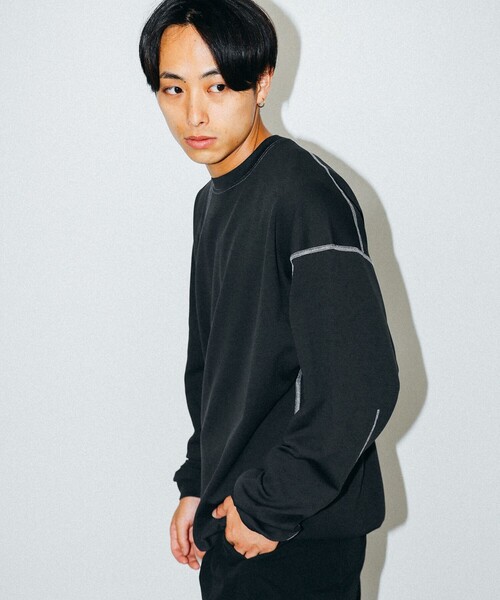 BEAMS(ビームス)の「テック ロングスリーブ Tシャツ(Tシャツ/カットソー・メンズ・オフホワイト/ブラック・XL/L/M/S)」の9枚目の写真