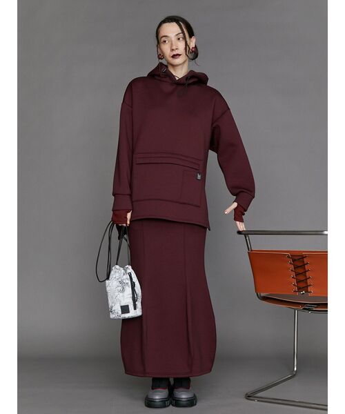 UN3D. ヘムギャザーフーディ アンスリード UN3D.（アンスリード）の「ヘムギャザーフーディ（パーカー