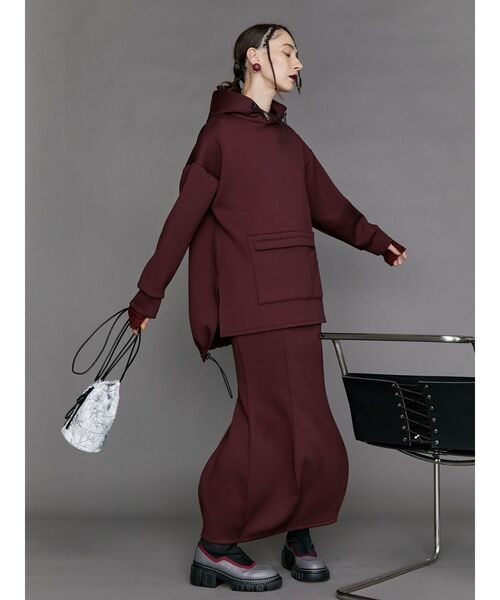UN3D.（アンスリード）の「HEM GATHER HOODIE / ヘムギャザー