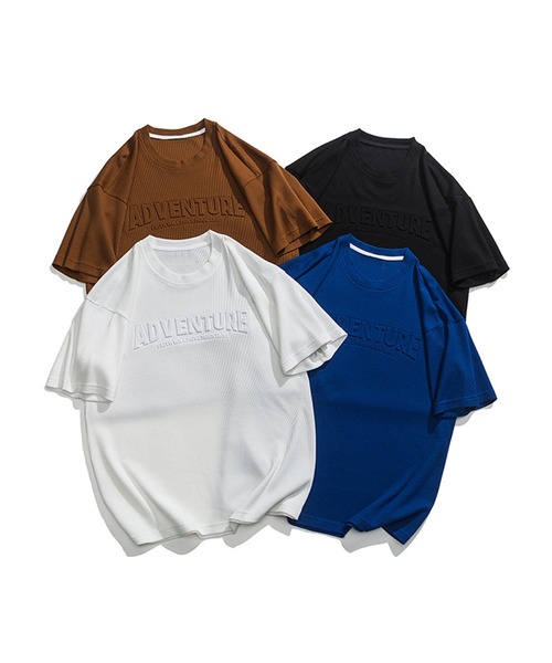 aimoha(アイモハ)の「aimoha outdoor ユニセックス ワッフルオーバーサイズ膨らみロゴ半袖Tシャツ (SS)(Tシャツ/カットソー・レディース・ネイビー/ブラウン/ホワイト/ブラック・MEDIUM/LARGE/X-LARGE)」の10枚目の写真