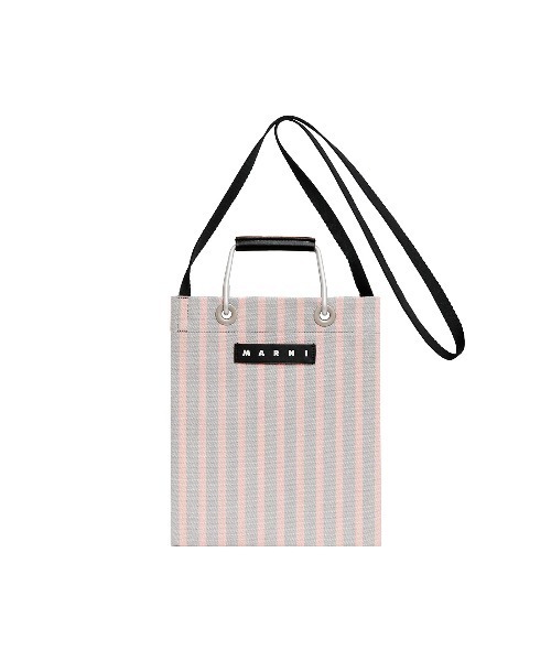 マルニマーケット　ショルダーバッグ グリーンブルー(ターコイズ) MARNI MARKET STRIPE MINI SHOULDER