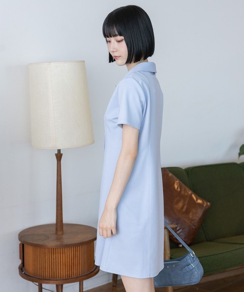 3.3 Field Trip （3.3フィールドトリップ）の「3.3 Field Trip／シャツカットミニワンピース（ワンピース・レディース・ブラック/ブルー・FREE）」の22枚目の写真