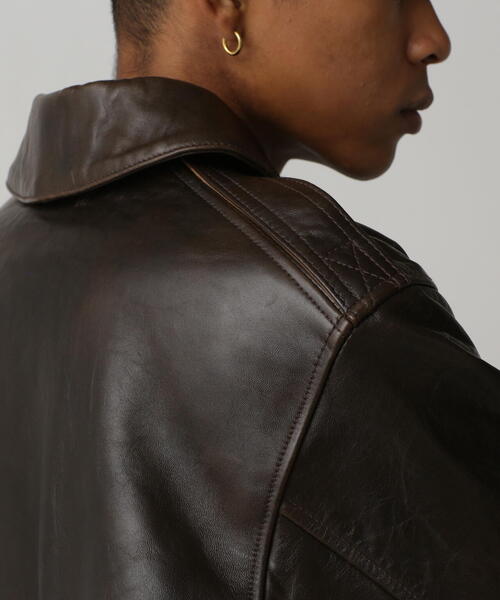 AVIREX（アヴィレックス）の「A-2 FLIGHT JACKET ANTIQUE LAMB / A-2 フライトジャケット アンティークラム / AVIREX / アヴィレックス（ミリタリージャケット・メンズ・ブラウン/ブラック・36/42/38/40/44）」の15枚目の写真