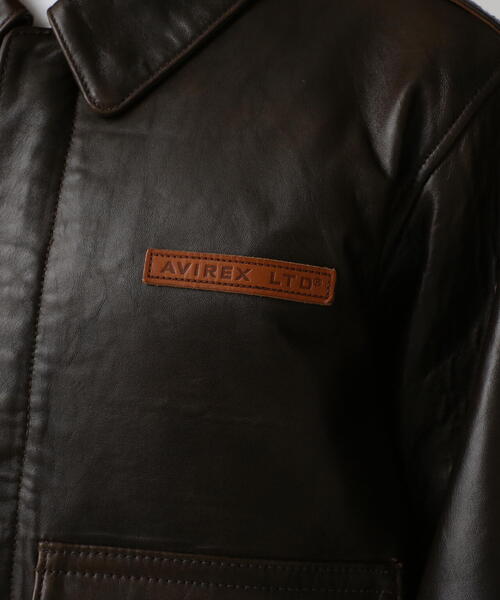 希少✨AVIREX フライトジャケット A-2 胸タグ ラムレザー 羊革 茶色