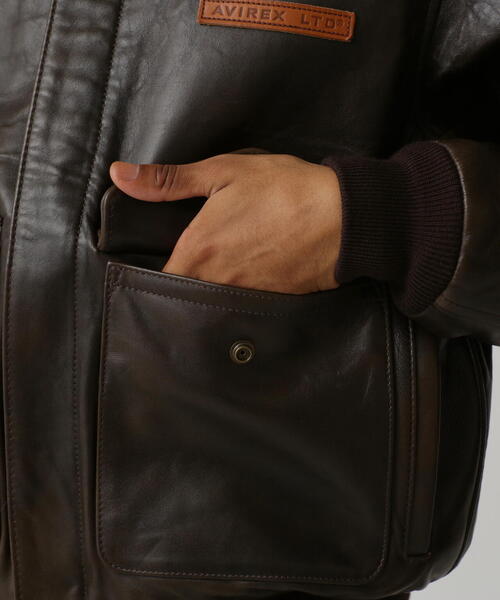AVIREX（アヴィレックス）の「A-2 FLIGHT JACKET ANTIQUE LAMB / A-2 フライトジャケット アンティークラム / AVIREX / アヴィレックス（ミリタリージャケット・メンズ・ブラウン/ブラック・36/42/38/40/44）」の20枚目の写真
