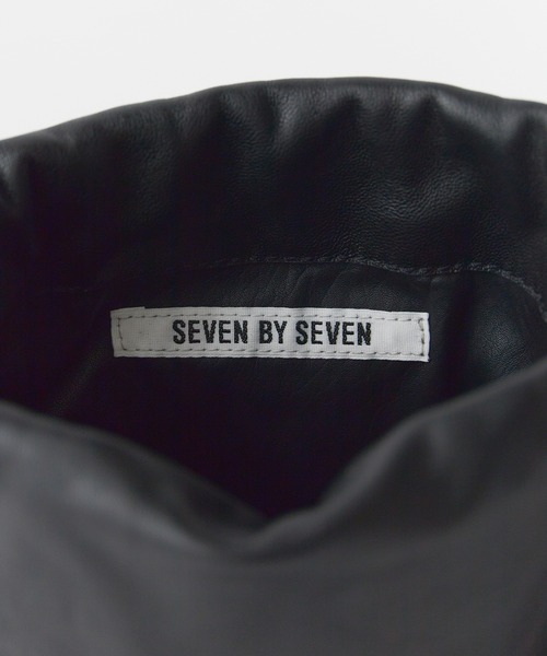 SEVEN BY SEVEN（セブンバイセブン）の「SEVEN BY SEVEN/セブン バイ セブン Leather Pochette -Sheep Leather Shoulder Bag ショルダーバック（ショルダーバッグ・レディース・ブラウン/ブラック・FREE）」の6枚目の写真