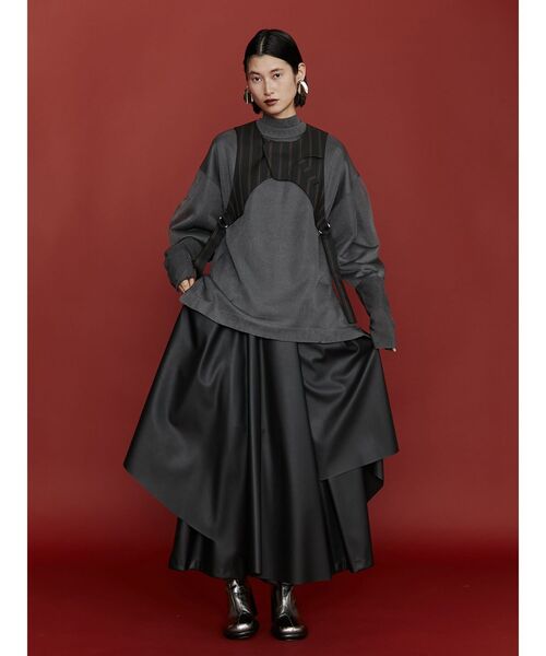 UN3D.(アンスリード)の「FAKE LEATHER ASYMME LAYERED PT / フェイク UN3D.(アンスリード)の「FAKE LEATHER ASYMME LAYERED PT / フェイク