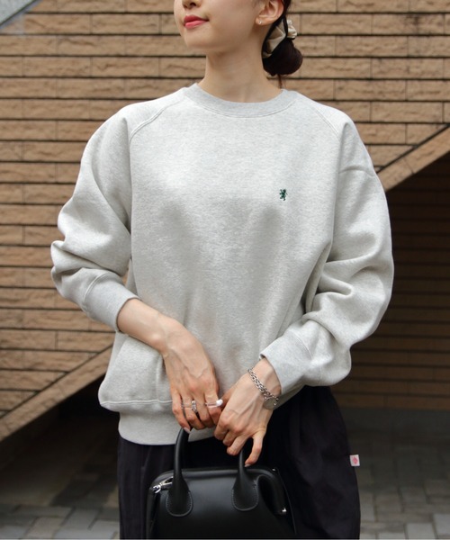GYMPHLEX（ジムフレックス）の「GYMPHLEX/ジムフレックス　スウィングスリーブ クルーネックプルオーバー　SWING SLEEVE CREW NECK PULLOVER　C0291 TCF（スウェット・レディース・アイボリー/グレー/チャコールグレー/ダークブルー/ライトブルー・14）」の9枚目の写真
