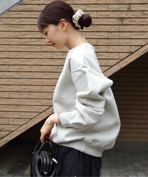 GYMPHLEX（ジムフレックス）の「GYMPHLEX/ジムフレックス　スウィングスリーブ クルーネックプルオーバー　SWING SLEEVE CREW NECK PULLOVER　C0291 TCF（スウェット・レディース・アイボリー/グレー/チャコールグレー/ダークブルー/ライトブルー・14）」の11枚目の写真