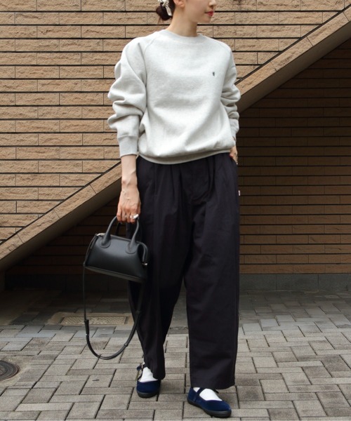 GYMPHLEX（ジムフレックス）の「GYMPHLEX/ジムフレックス　スウィングスリーブ クルーネックプルオーバー　SWING SLEEVE CREW NECK PULLOVER　C0291 TCF（スウェット・レディース・アイボリー/グレー/チャコールグレー/ダークブルー/ライトブルー・14）」の15枚目の写真