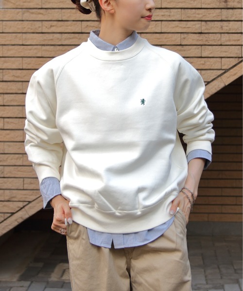 GYMPHLEX（ジムフレックス）の「GYMPHLEX/ジムフレックス　スウィングスリーブ クルーネックプルオーバー　SWING SLEEVE CREW NECK PULLOVER　C0291 TCF（スウェット・レディース・アイボリー/グレー/チャコールグレー/ダークブルー/ライトブルー・14）」の20枚目の写真