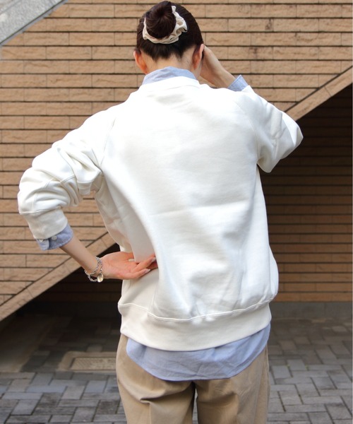 GYMPHLEX（ジムフレックス）の「GYMPHLEX/ジムフレックス　スウィングスリーブ クルーネックプルオーバー　SWING SLEEVE CREW NECK PULLOVER　C0291 TCF（スウェット・レディース・アイボリー/グレー/チャコールグレー/ダークブルー/ライトブルー・14）」の22枚目の写真