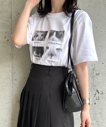 アニマルグラフィックプリント半袖Tシャツ