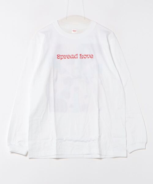 B.I.D.(ビーアイディー)の「《Spread Love》オリジナルプリント L/S T(Tシャツ/カットソー・レディース・ブラック/ホワイト・LARGE/MEDIUM)」の1枚目の写真