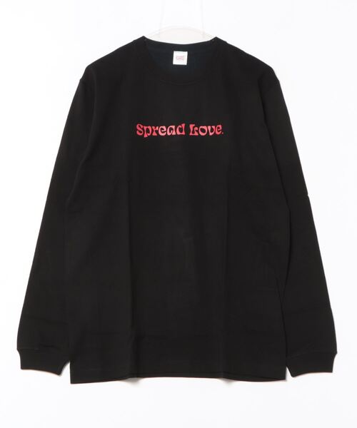 B.I.D.(ビーアイディー)の「《Spread Love》オリジナルプリント L/S T(Tシャツ/カットソー・レディース・ブラック/ホワイト・LARGE/MEDIUM)」の2枚目の写真